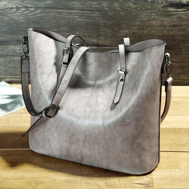 WAX | OIL WAX LEATHER MESSENGER TOTE