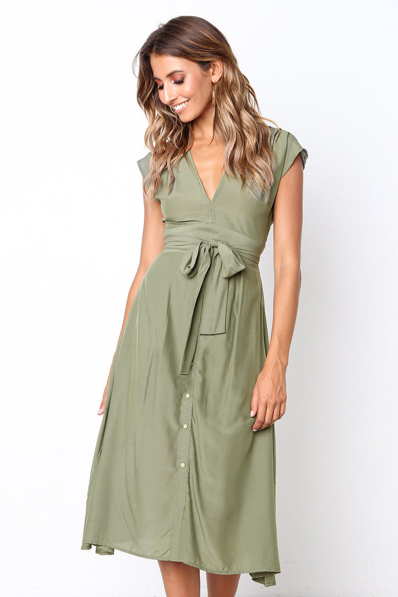 ELODIE | BUTTONED A-LINE MIDI