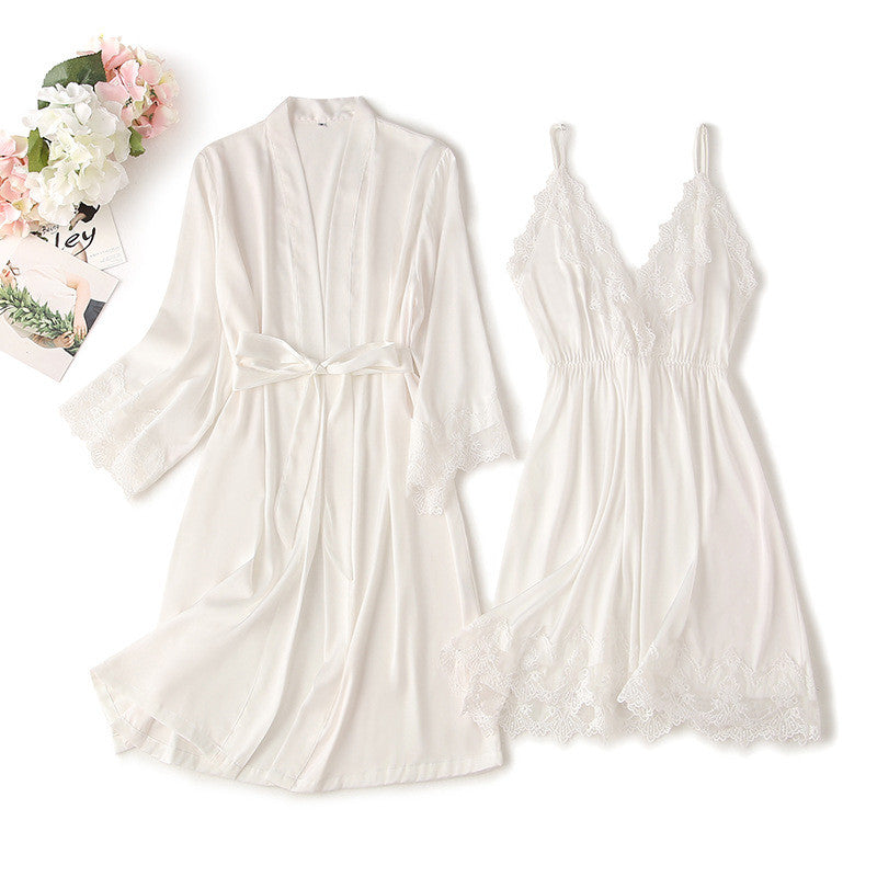 ARIA | LACE TRIM NIGHTGOWN SET