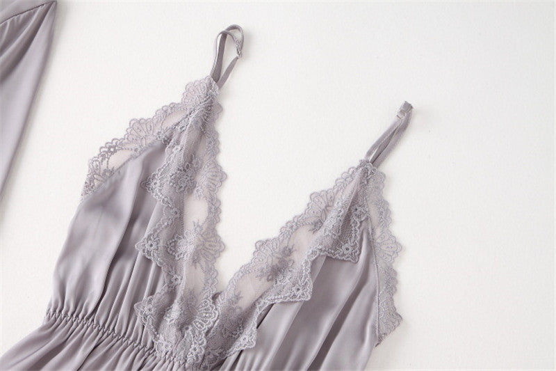 ARIA | LACE TRIM NIGHTGOWN SET