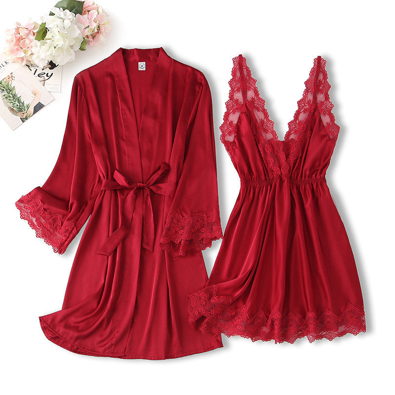 ARIA | LACE TRIM NIGHTGOWN SET