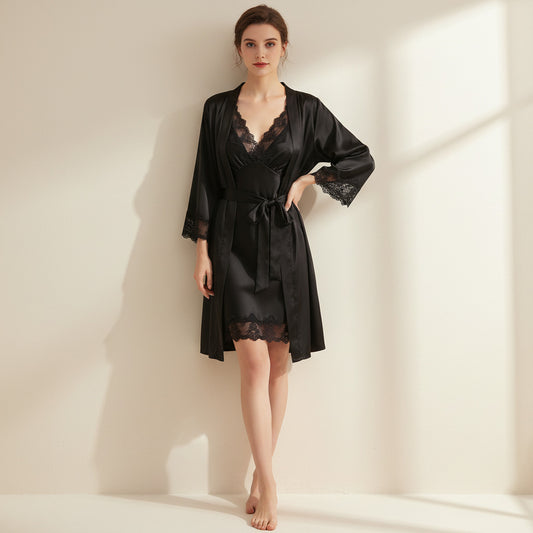 ARIA | LACE TRIM NIGHTGOWN SET