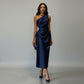 GENEVIÈVE | SATIN PLEATED DRESS