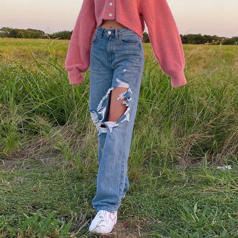 SIENNA | HIGH-WAISTED STRAIGHT LOOSE JEANS