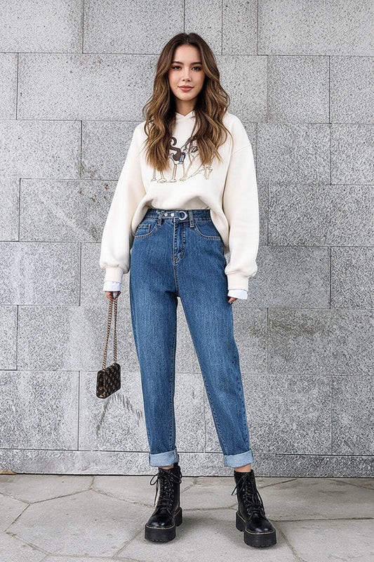 NORA | ELASTIC HAREM DENIM