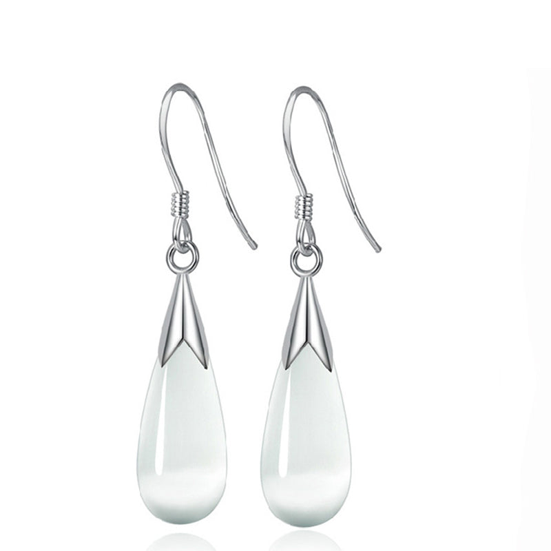 OPAL | SILVER OPAL DROP EARRINGS