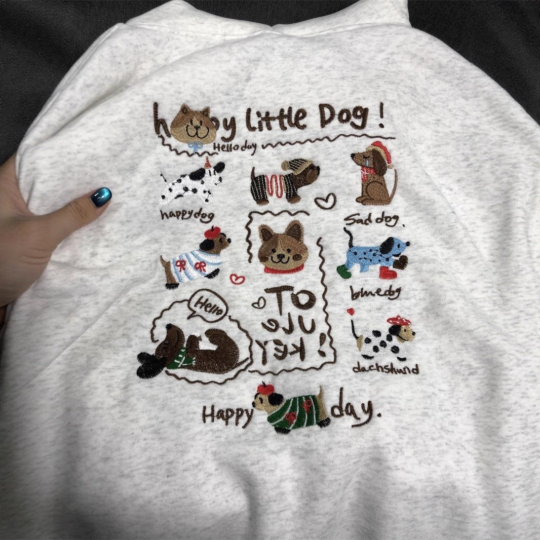 VIENNA | DACHSHUND EMBROIDERED LUXE HOODIE