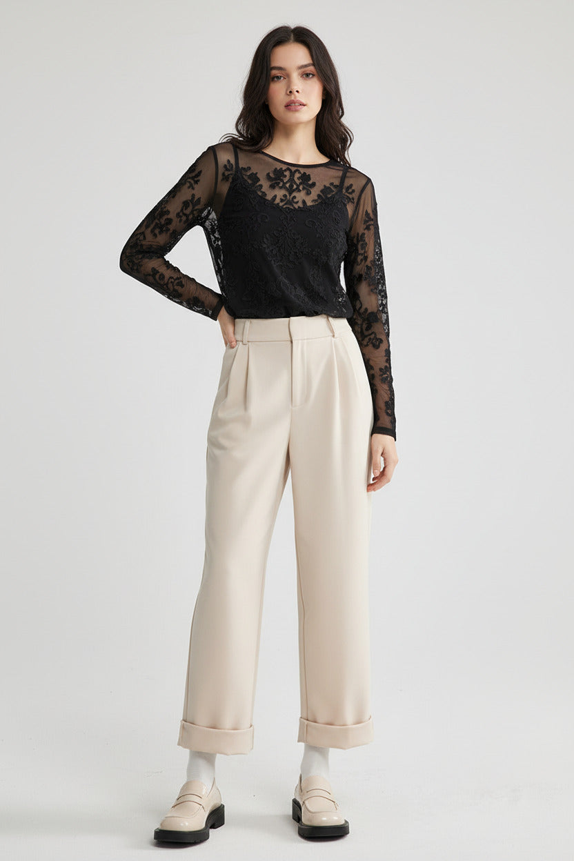 MARGAUX | WOOLEN WIDE PANTS