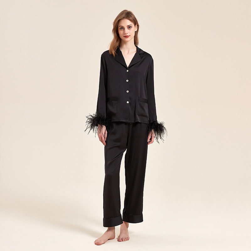 LUNA | FEATHER SATIN SET