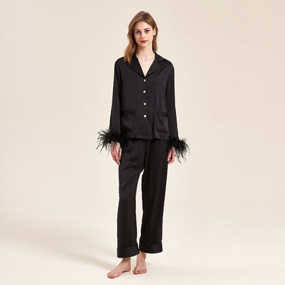 LUNA | FEATHER SATIN SET