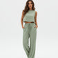 CÉCILE | ELASTIC FASHION WIDE-LEG PANTS