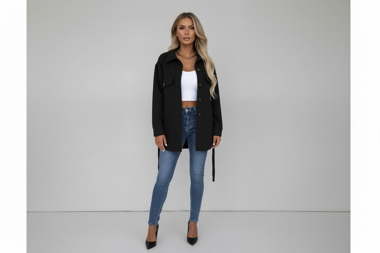 ADELE | LACE-UP POCKET JACKET