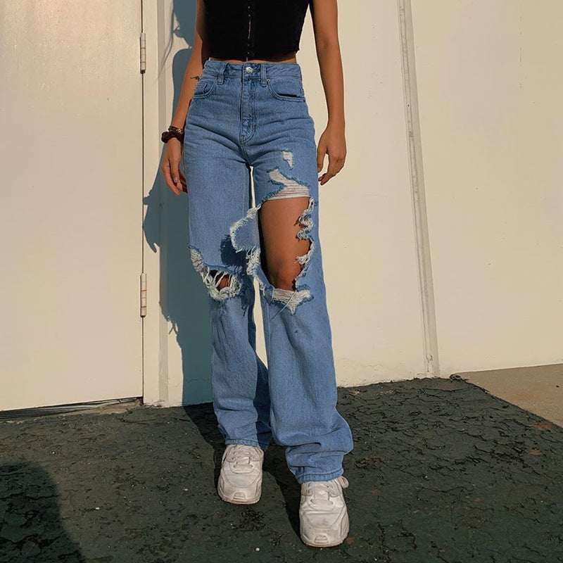 SIENNA | HIGH-WAISTED STRAIGHT LOOSE JEANS