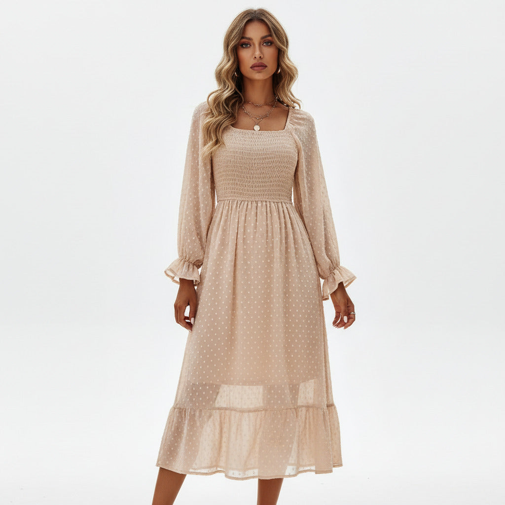 AMÉLIE | SMOCKED BOHO MIDI DRESS