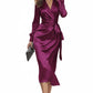 VIOLETTE | SATIN LACE-UP SHEATH