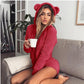 BEBE | PLUSH HOODED SLEEP SET