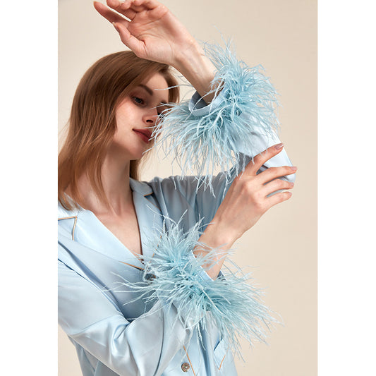 LUNA | FEATHER SATIN SET