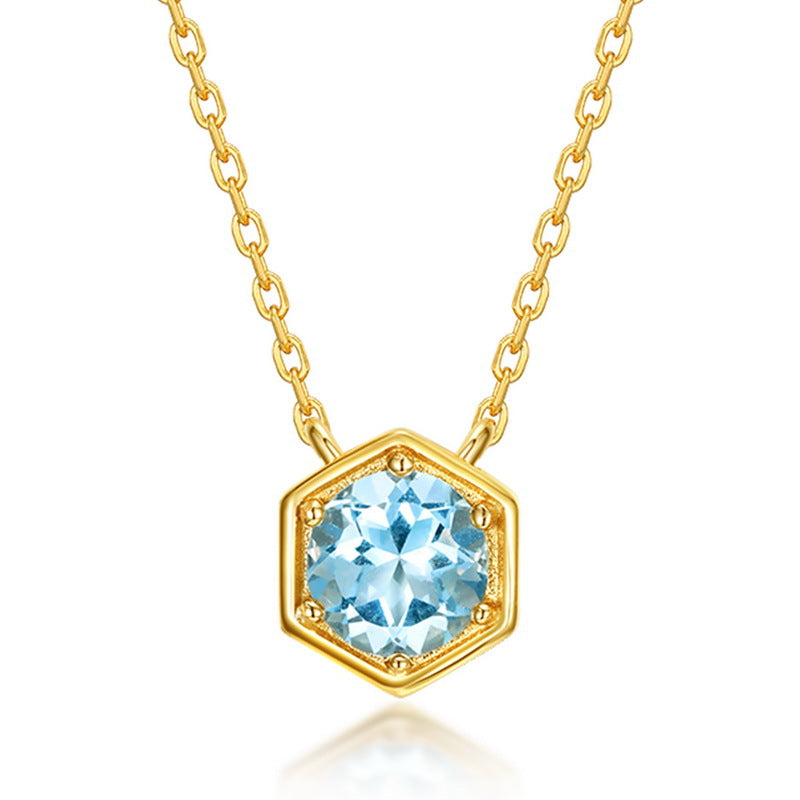 CLARA | BIRTHSTONE GOLD PENDANT