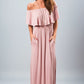 COSETTE | OFF-SHOULDER RUFFLE MAXI