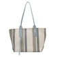 STRIPE | CANVAS STRIPE CONTRAST TOTE