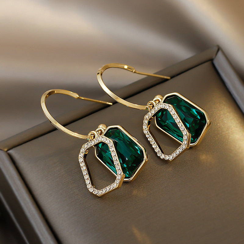 EMERALD | EMERALD CRYSTAL STUD EARRINGS