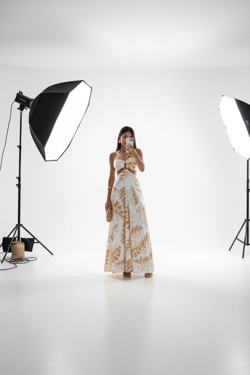 PALOMA | TROPICAL PRINT MAXI DRESS