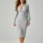LÉANE | RIBBED FITTED DRESS