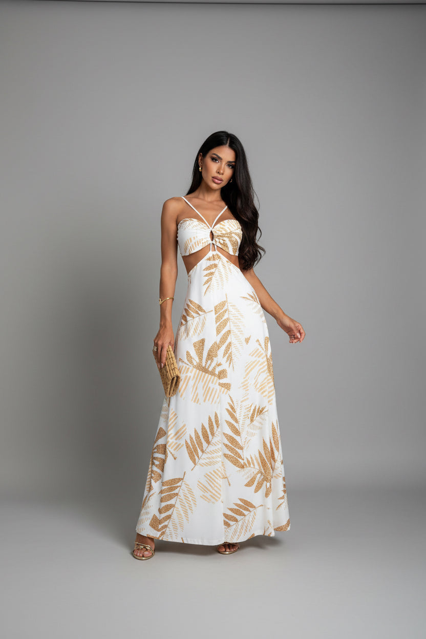 PALOMA | TROPICAL PRINT MAXI DRESS