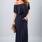 COSETTE | OFF-SHOULDER RUFFLE MAXI