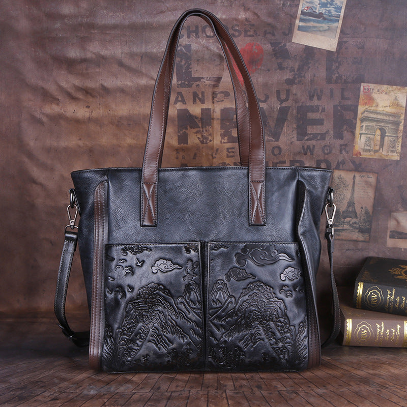 VEG | VEGETABLE LEATHER DIAGONAL TOTE