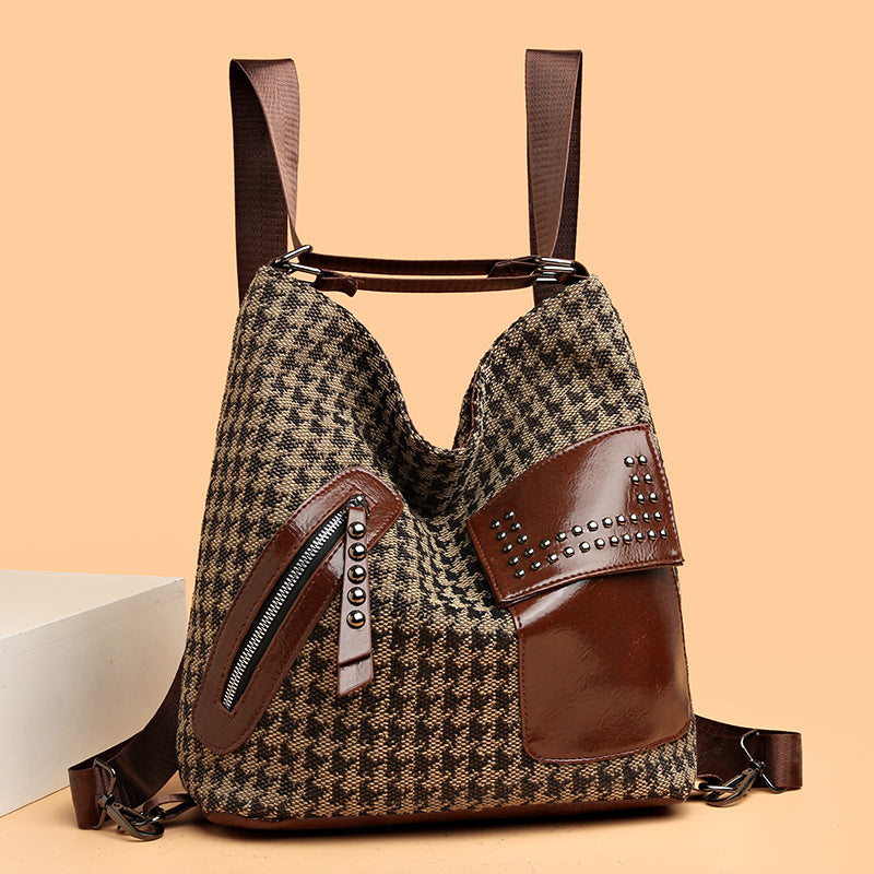 ELISE | HOUNDSTOOTH BACKPACK