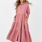 CÉLINA | BUTTON-UP LONG SLEEVE DRESS