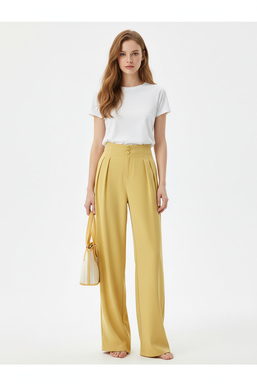 INES | HIGH-WAIST FLOWY PANTS