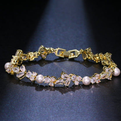EURO | PEARL ZIRCON LUXURY BRACELET