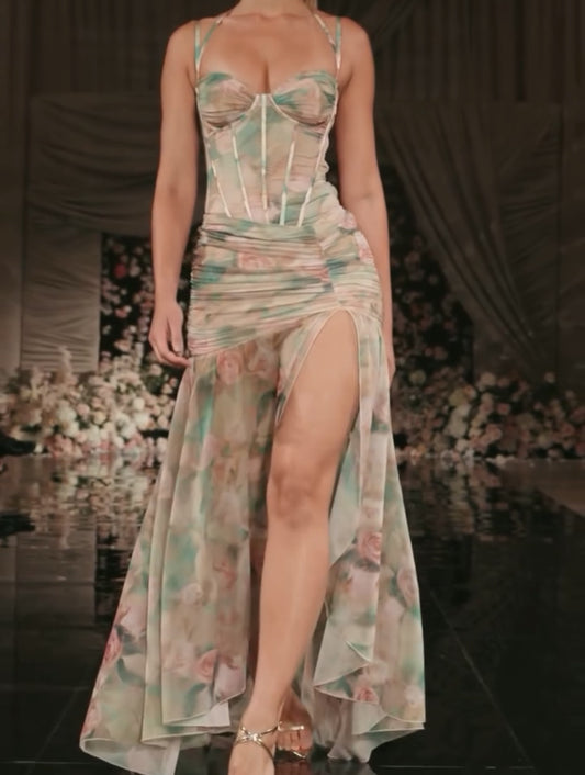 CALLISTA | FLORAL CORSET MAXI