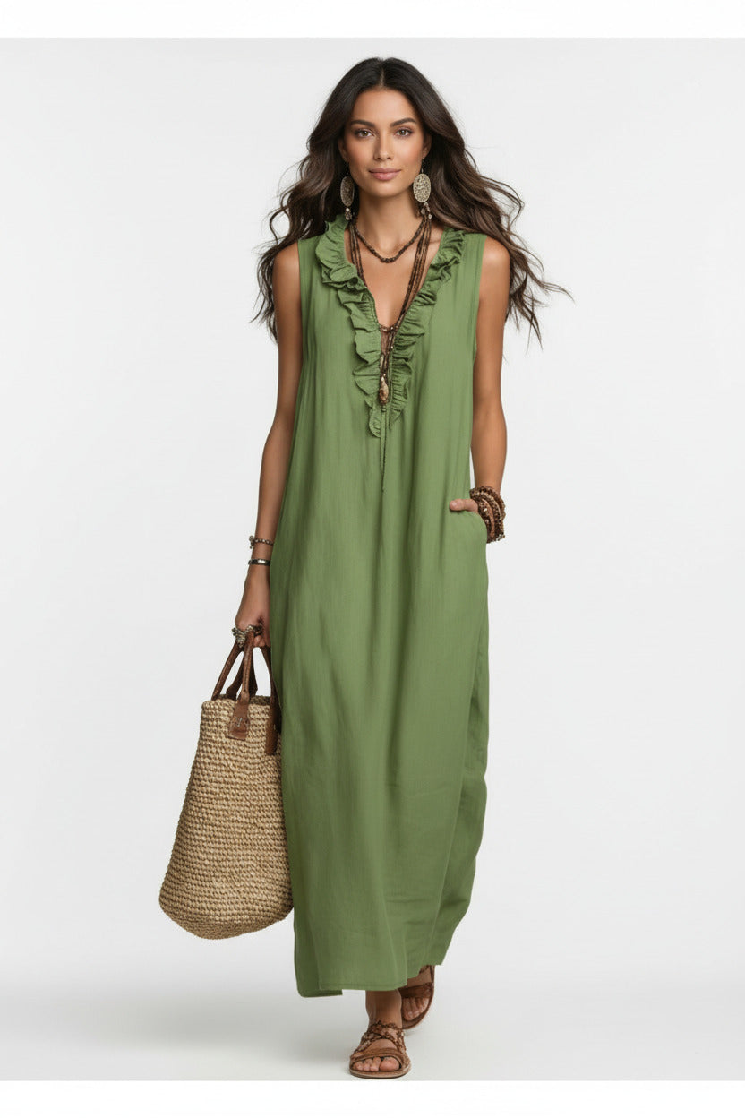 PETRA | POCKET RUFFLE DRESS