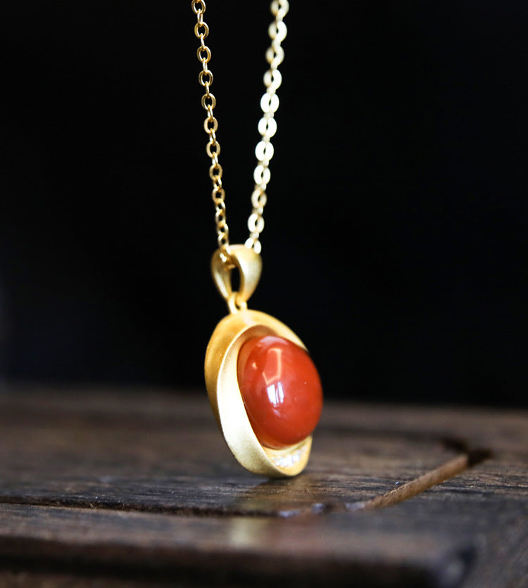RUBY | SOUTHERN RED AGATE PENDANT