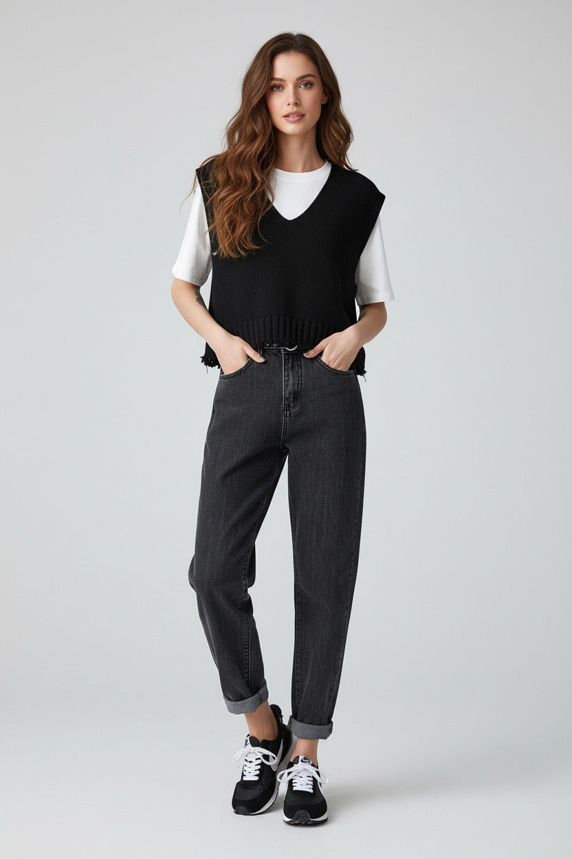 NORA | ELASTIC HAREM DENIM
