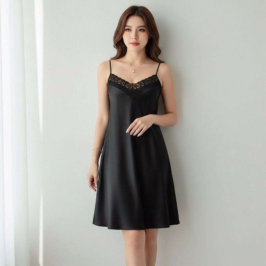 FLORA | SILK SLIP DRESS PYJAMA
