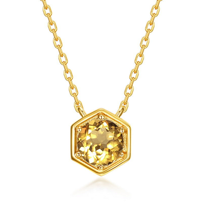 CLARA | BIRTHSTONE GOLD PENDANT