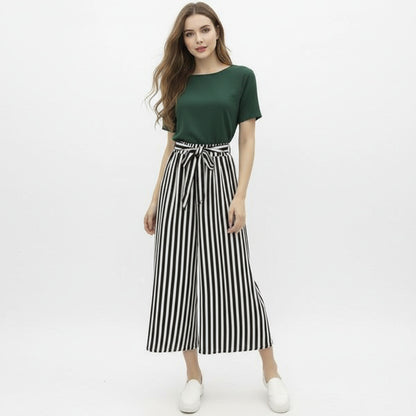 CÉLESTE | STRIPED CHIFFON PANTS