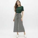 CÉLESTE | STRIPED CHIFFON PANTS