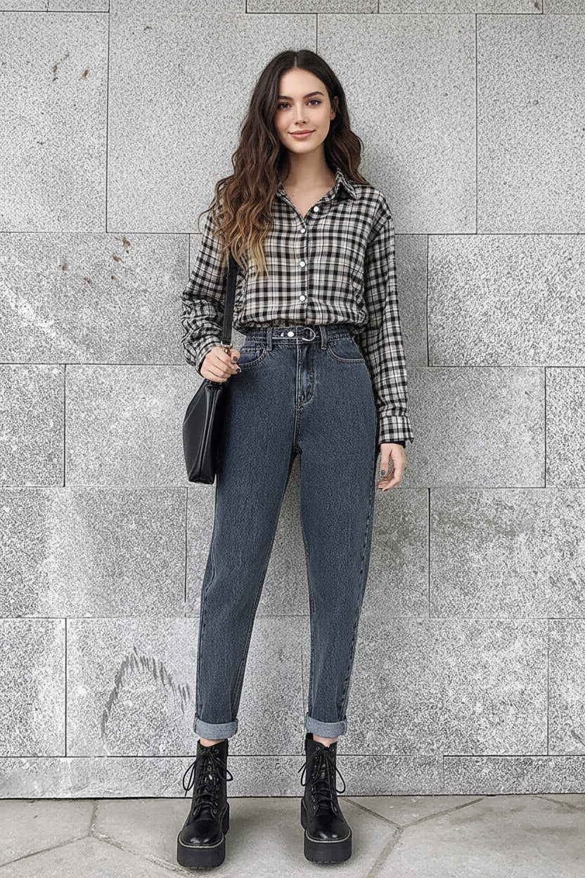 NORA | ELASTIC HAREM DENIM