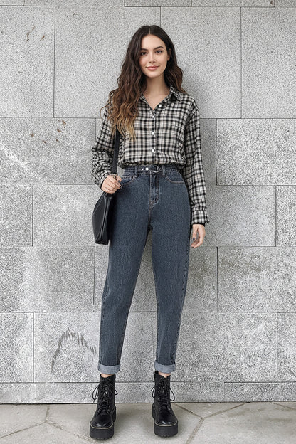 NORA | ELASTIC HAREM DENIM