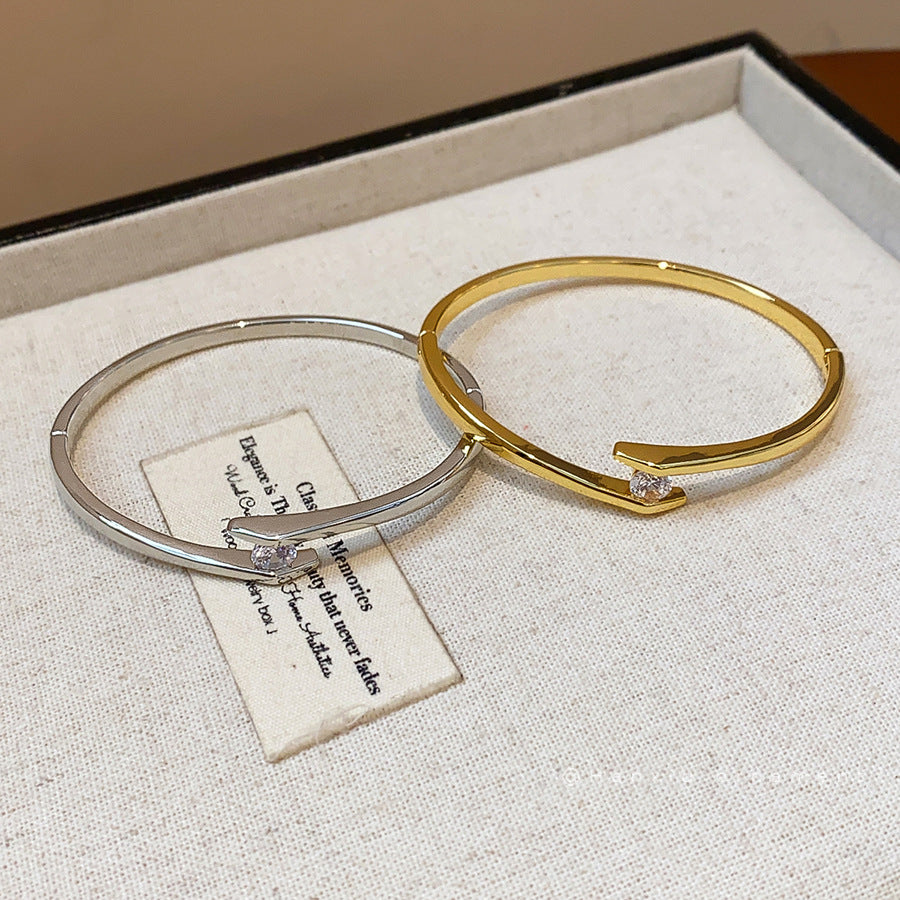 ROUND | GOLD ZIRCONIA ROUND BRACELET