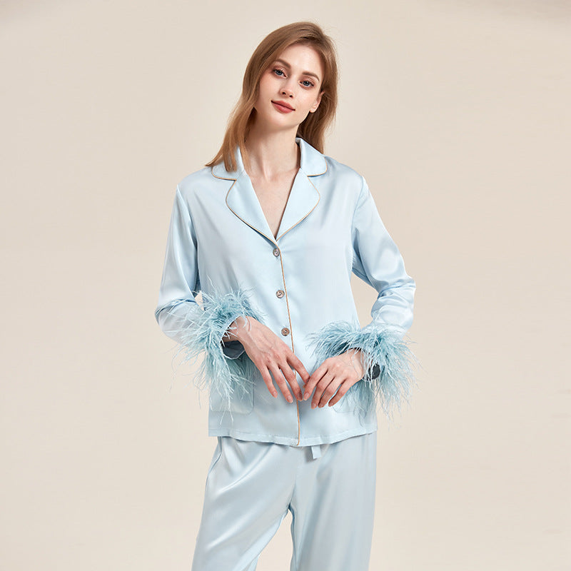 LUNA | FEATHER SATIN SET