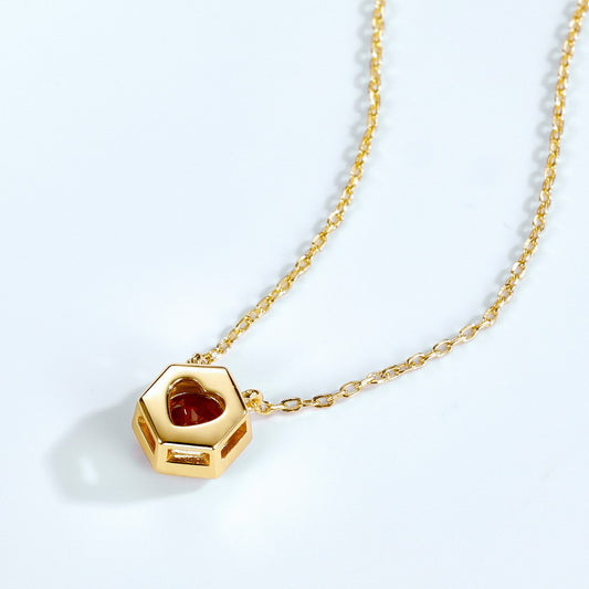 CLARA | BIRTHSTONE GOLD PENDANT