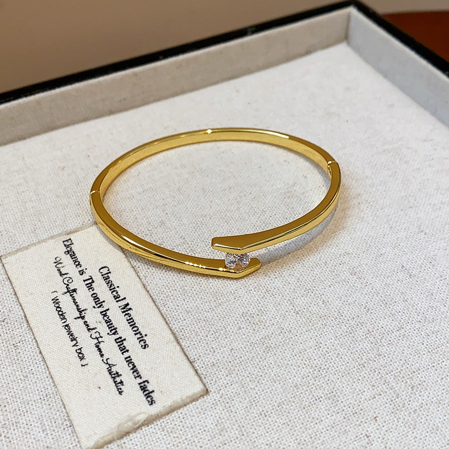 ROUND | GOLD ZIRCONIA ROUND BRACELET