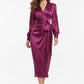 VIOLETTE | SATIN LACE-UP SHEATH