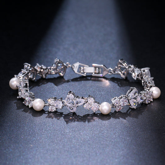 EURO | PEARL ZIRCON LUXURY BRACELET